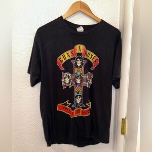 GUNS N’ ROSES Appetite for Destruction Port & Company Black Band T-Shirt SZ: M/L